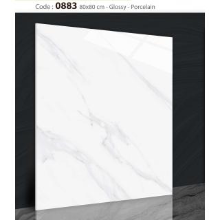 Gạch Vitto 80x80 Đá Bóng Kính Trắng Khói 0883