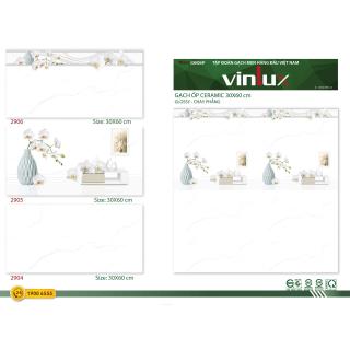 Gạch Ốp Tường Vitto 30x60 Men Bóng Trắng Khói 2904 - 2905 -2906