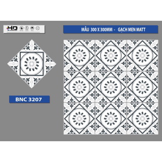 GẠCH BÔNG TRANG TRÍ 30X30 BNC3207