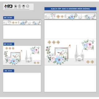 GẠCH ỐP TƯỜNG 30X60 BNC 36104 - 36148D - 36148V