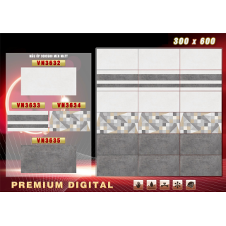 GẠCH ỐP TƯỜNG 30X60 THẠCH BÀN VN3632 - VN3635