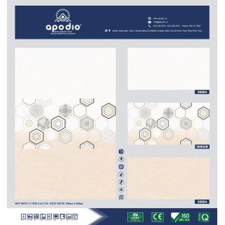 Gạch Ốp Tường APODIO 30x60 Đá Bóng Kính Vàng Kem 36804 - 36904
