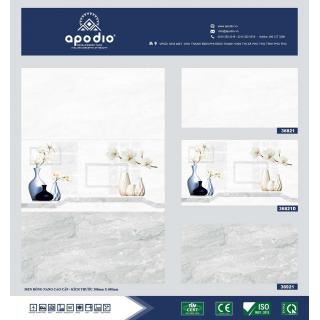 Gạch Ốp Tường APODIO 30x60 Đá Bóng Xám Trắng 36821 - 36921