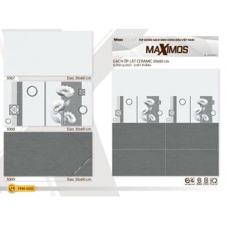Gạch Ốp Tường Vitto 30x60 Men Bóng Kính Sọc Xám 5067 - 5068 - 5069 - 5294