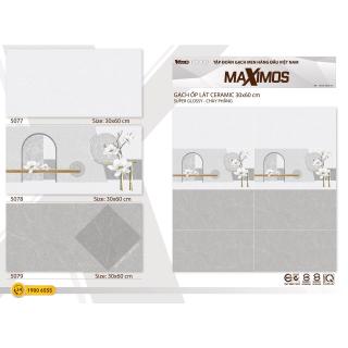 Gạch Ốp Tường Vitto 30x60 Men Bóng Kính Vân Xám 5077 - 5078 - 5079 - 1521