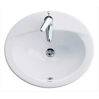 CHẬU RỬA MẶT LAVABO CAESAR L5018 DƯƠNG VÀNH