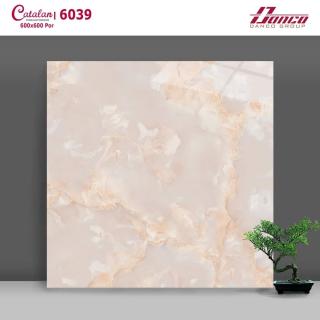 Gạch Lát Nền 60x60 Bóng Kính Vân Vàng Catalan 6039
