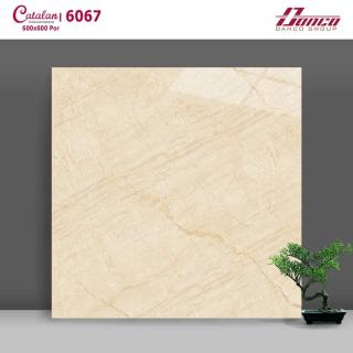 Gạch Lát Nền 60x60 Bóng Kính Vân Đá Vàng Catalan 6067