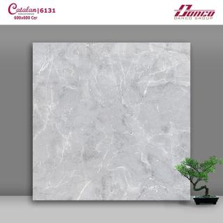 Gạch lát nền 60x60 Men Bóng Trắng Xám Catalan 6131
