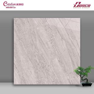 Gạch lát nền 60x60 Men Bóng Kính Vân Đá Xám Catalan 6302