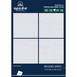 Gạch Lát Nền 60x60 Đá Men Matt Giả Cổ Xám Trắng APODIO 66122301