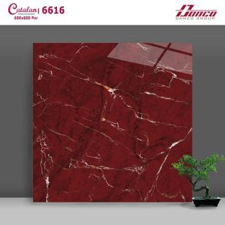 Gạch Lát Nền - Ốp Mặt Tiền 60x60 Vân Đá Đỏ Catalan 6616