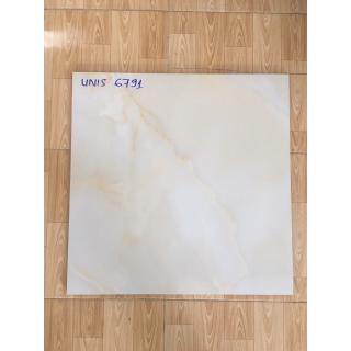 Gạch Lát Nền Vitto 60x60 Bóng Kính Trắng Vân Vàng 6791
