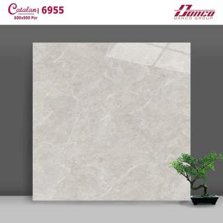 Gạch Lát Nền 60x60 Bóng Kính Vân Xám Catalan 6955