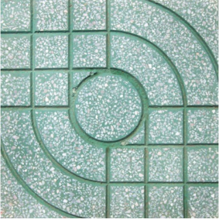 GẠCH VỈA HÈ 40X40 TERRAZZO MẮT NAI XANH