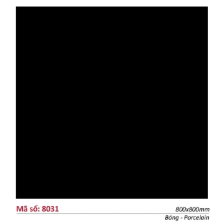 Gạch Catalan 80x80 Lát Nền & Ốp Mặt Tiền Màu Đen Trơn 8031