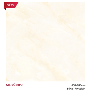 Gạch Catalan 80x80 Lát Nền Bóng Kính Kem Mây Vàng 8053