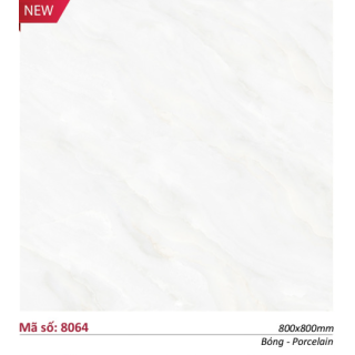 Gạch Catalan 80x80 Lát Nền Bóng Kính Trắng Vân Mây 8064