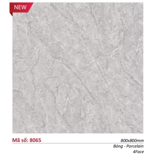 Gạch Catalan 80x80 Lát Nền & Ốp Mặt Tiền Xám Vân Đá 8065