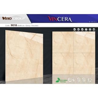 Gạch Vitto 80x80 Đá Bóng Kính Vân Đá Vàng 9018