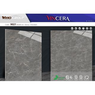 Gạch Vitto 80x80 Đá Bóng Kính Vân Xám Đậm 9021