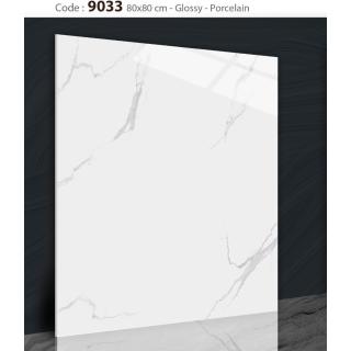 Gạch Vitto 80x80 Đá Bóng Kính Vân Trắng Khói 9033