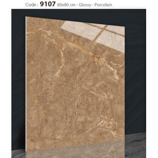 Gạch Vitto 80x80 Đá Bóng Kính Vân Đá Vàng Đậm 9107