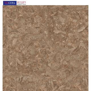 Gạch Vitto 80x80 Đá Bóng Kính Vân Đá Vàng Đậm 9112