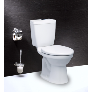 BỒN CẦU CAESAR CD1325 HAI KHỐI 2 NHẤN NẮP THƯỜNG