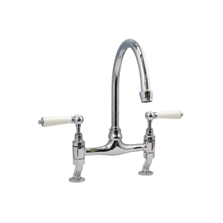 VÒI BẾP KANLY NÓNG LẠNH 2 TAY GẠT BẰNG ĐỒNG MẠ CHROME CHC20