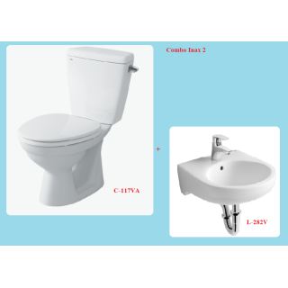 COMBO BỒN CẦU INAX C-117VA + LAVABO L-282V