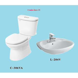 COMBO BỒN CẦU INAX C-306VA + LAVABO L-284V