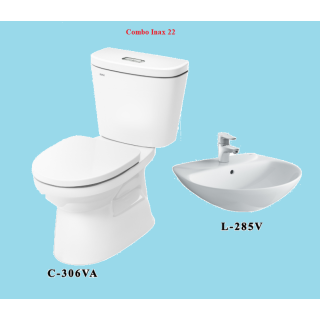 COMBO BỒN CẦU INAX C-306VA + LAVABO L-285V
