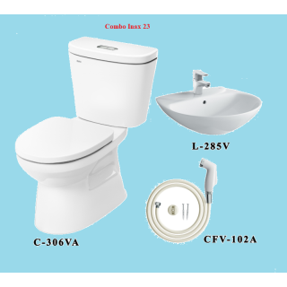 COMBO INAX C-306VA + LAVABO L-285V + VÒI XỊT CFV-102A