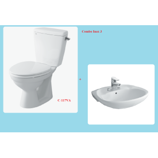 COMBO BỒN CẦU INAX C-117VA + LAVABO L-284V