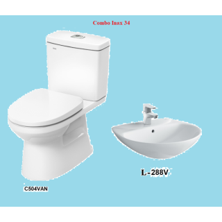 COMBO BỒN CẦU INAX C-504VA + LAVABO L-288V
