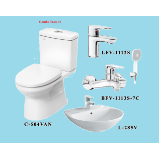 COMBO BỒN CẦU INAX C-504VA + L-285V + VÒI LFV-1112S + CỦ SEN BFV-1113S-7C