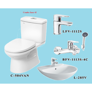 COMBO BỒN CẦU INAX C-504VA + L-285V + VÒI LFV-1112S + CỦ SEN BFV-1113S-4C