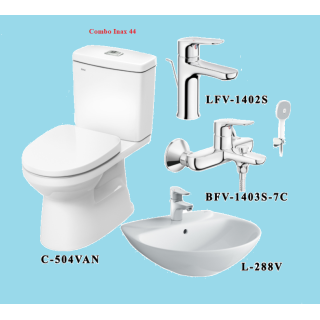COMBO BỒN CẦU INAX C-504VA + L-288V + VÒI LFV-1402S + CỦ SEN BFV-1403S-7C