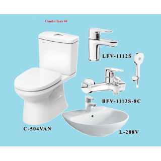 COMBO BỒN CẦU INAX C-504VA + L-288V + VÒI LFV-1112S + CỦ SEN BFV-1113S-8C