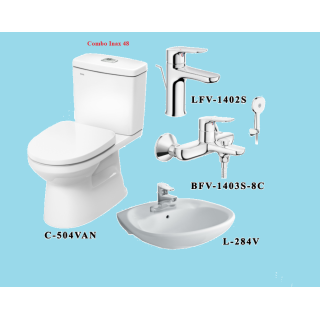 COMBO BỒN CẦU INAX C-504VA + L-284V + VÒI LFV-1402S + CỦ SEN BFV-1403S-8C
