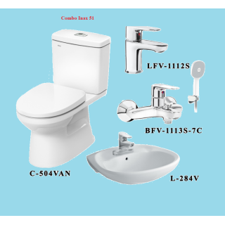 COMBO INAX C-504VA + L-284V + VÒI LFV-1112S + CỦ SEN BFV-1113S-7C