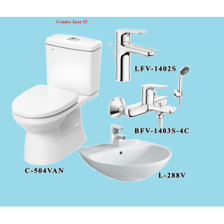 COMBO BỒN CẦU INAX C-504VA + L-288V + VÒI LFV-1402S + CỦ SEN BFV-1403S-4C