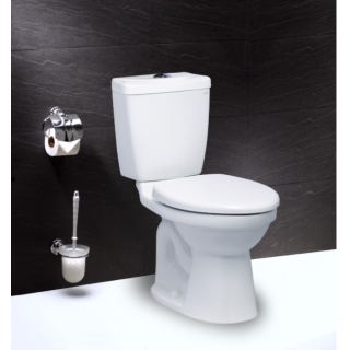 BỒN CẦU CAESAR CT1325 HAI KHỐI 1 NHẤN NẮP THƯỜNG