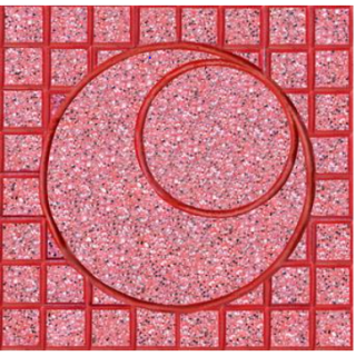 GẠCH VỈA HÈ 40X40 TERRAZZO MẶT TRĂNG ĐỎ