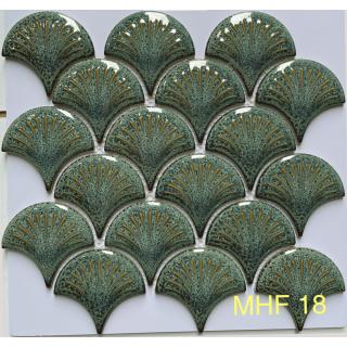 Gạch Mosaic Vảy Cá Vân Vỏ Sò Gốm Sứ MHF 18