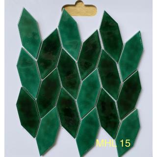 Gạch Mosaic Gốm sứ Chiếc Lá Xanh MHL 15
