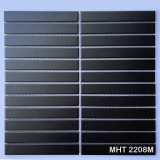Gạch Mosaic Que Đũa Màu Đen Men Trơn MHT 2208M