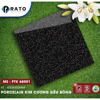 Gạch Lát Nền - Ốp Mặt Tiền 60x60 Vân Đá Hoa Cương Đen CMC PTK68001