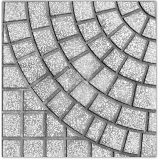 GẠCH VỈA HÈ 40X40 TERRAZZO CÁNH QUẠT XÁM